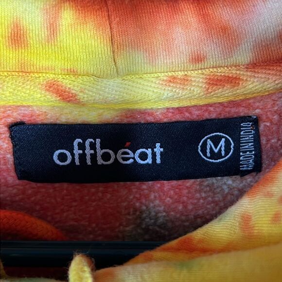🔥 OFFBEAT Designer Streetwear RARE Tie-Dye HOODIE Sweatshirt Men Sz Medium - EU - Picture 7 of 10